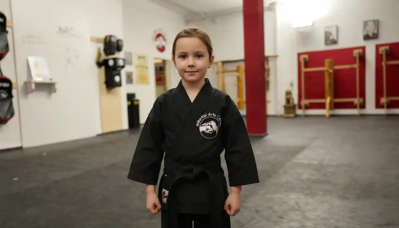 Kindertraining mit ruhiger Haltung im Martial Arts Center München