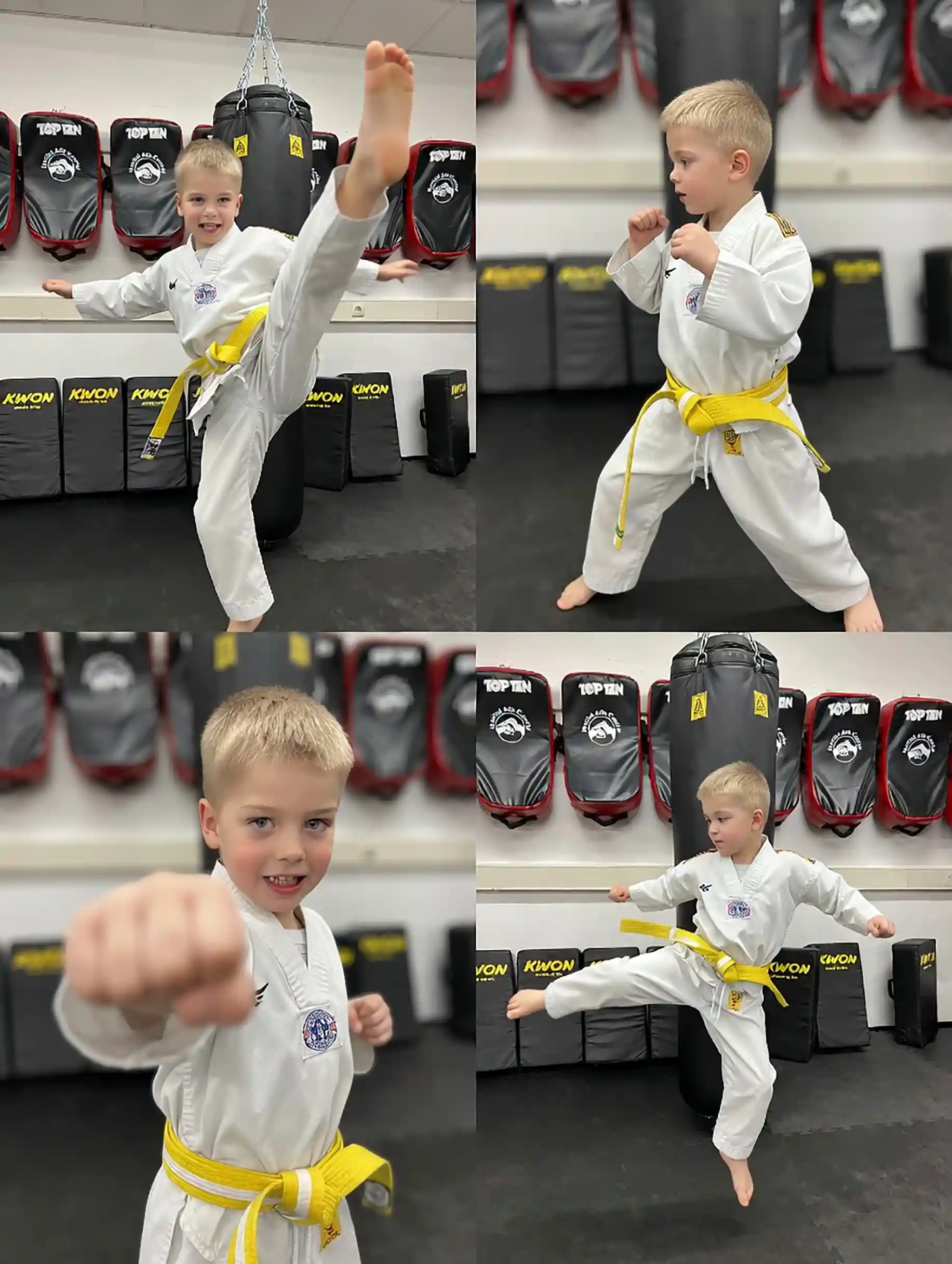 Kung Fu Kinder Little Tigers verschiedene Techniken im Martial Arts Center München