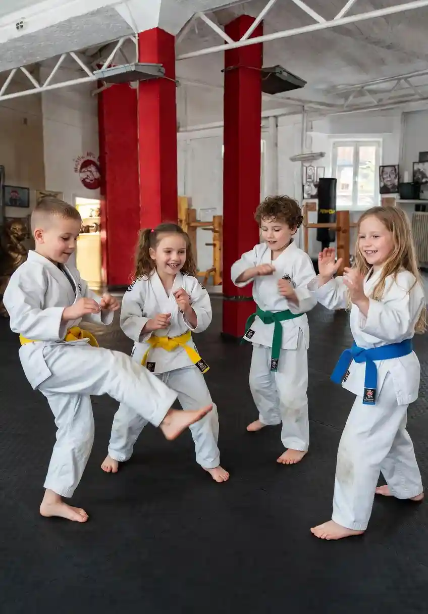 Tiny Tigers Kung Fu Kinder verschiedene Gürtelfarben Martial Arts Center München