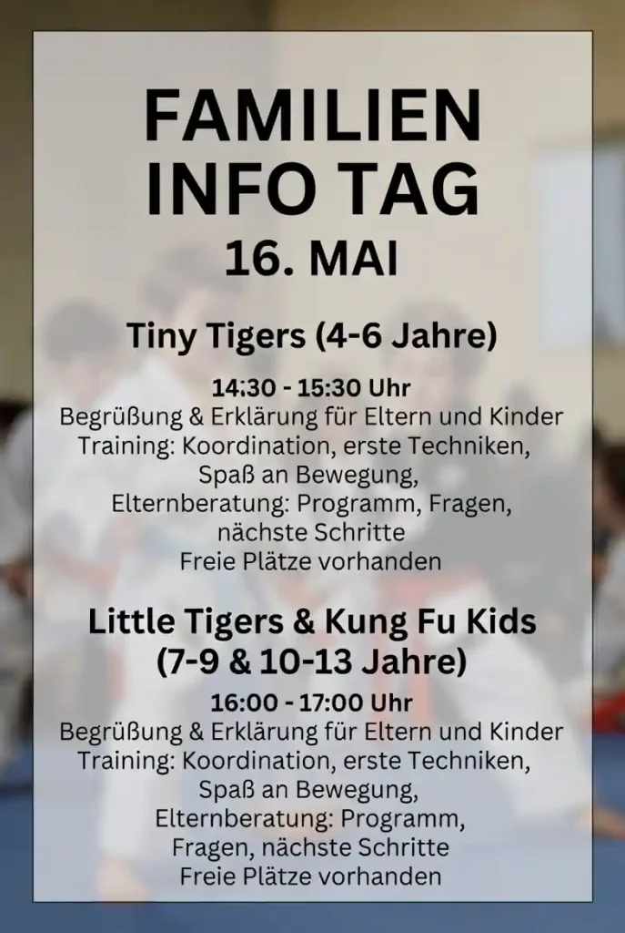 Familien Info Tag München 16. Mai 2026 - Martial Arts Center Haidhausen