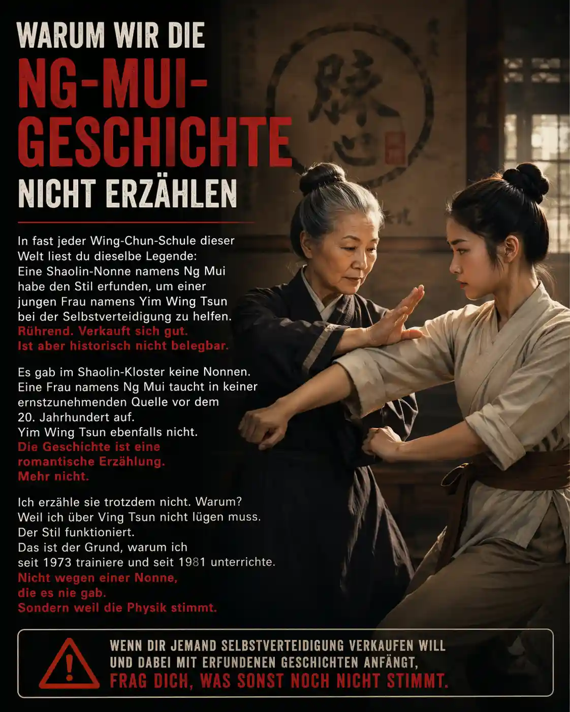 Ving Tsun Frauen - Warum wir die Ng-Mui-Geschichte nicht erzählen