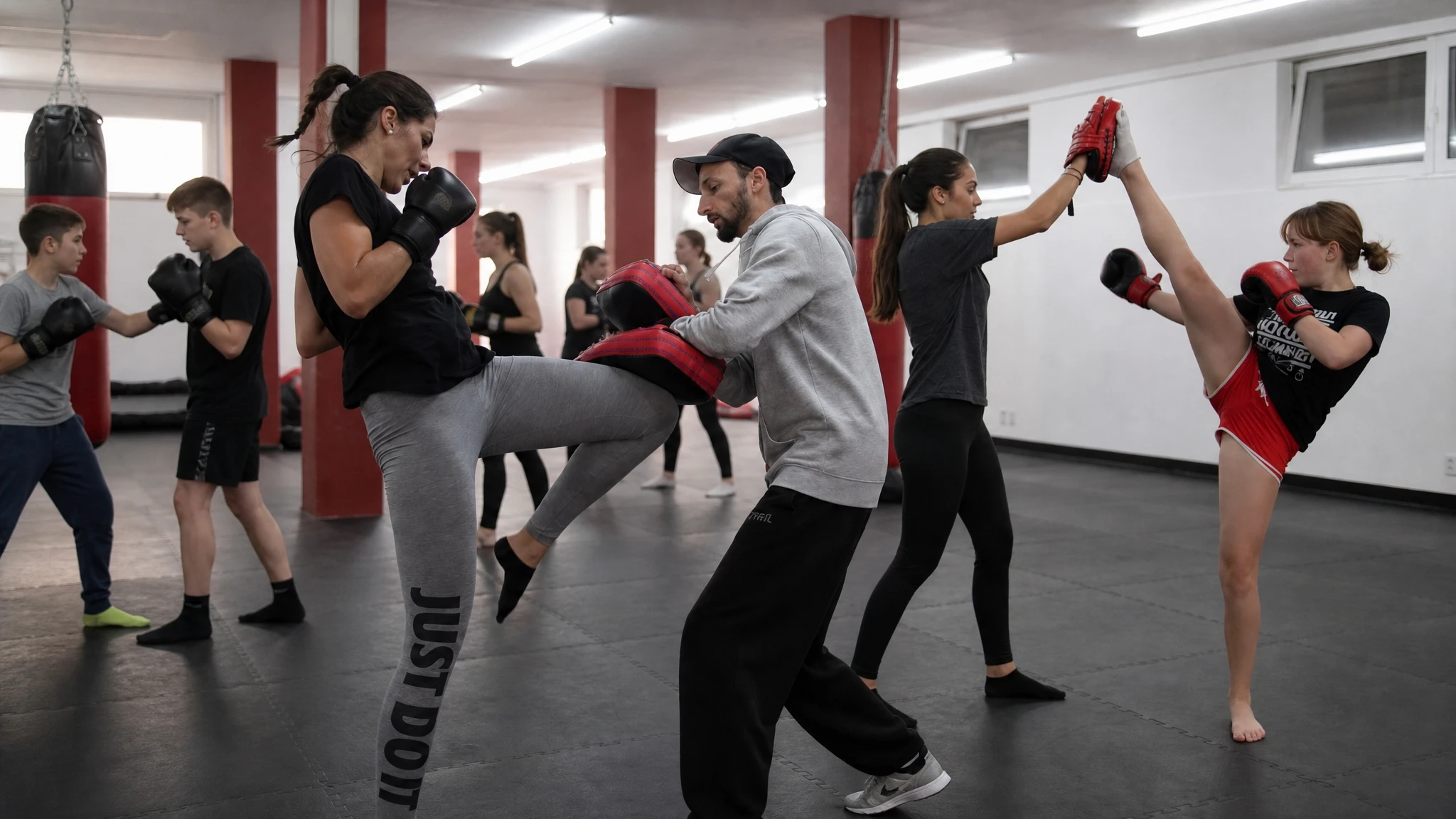Kampfkunst München Kinder Erwachsene, Gruppentraining mit Trainer im Studio